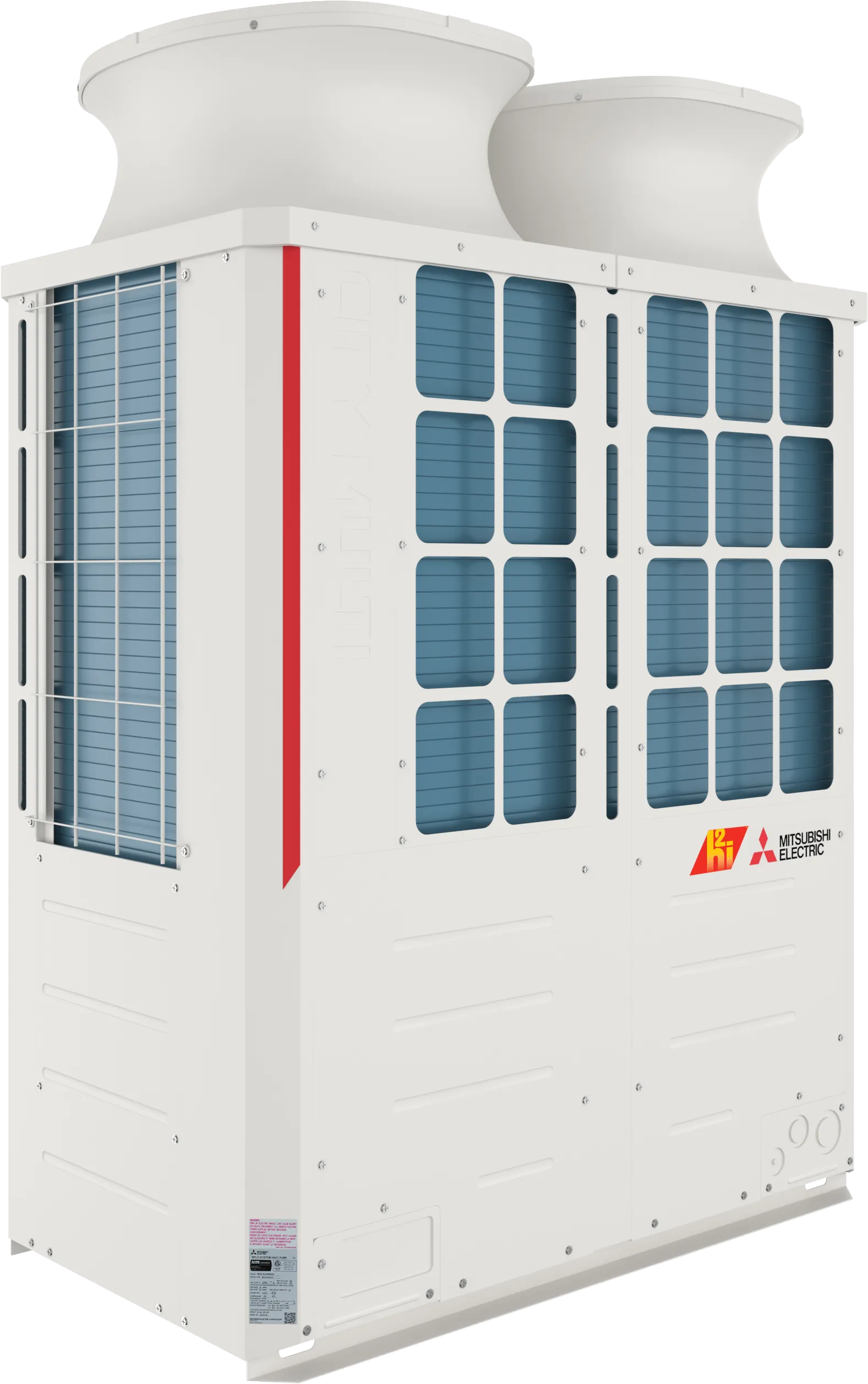 Hyper-heating heat pump PUHY-HP left side