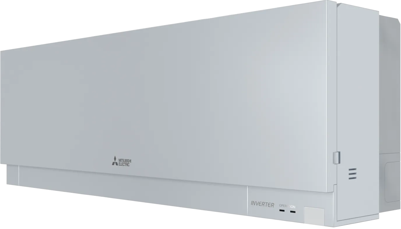Designer wall-mounted indoor unit MSZ-EF silver right view