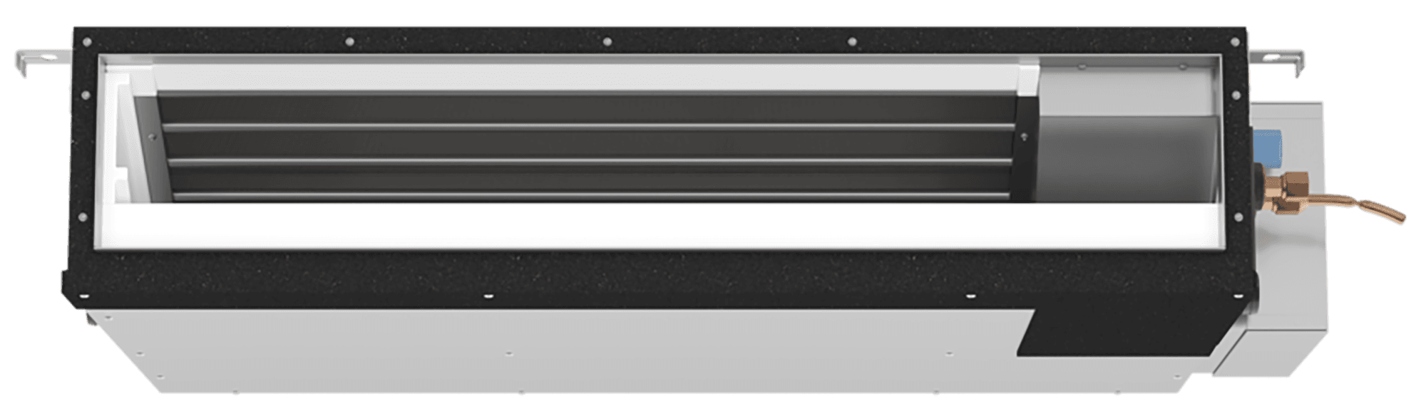 Low-static horizontal-ducted indoor unit front view