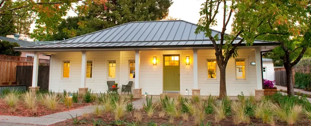 The O'Neill Passive House home house family architecture property porch yard window building estate mortgage real realty suburban roof residential suburb front outdoors