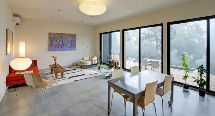 Split-ductless: a Well-Matched System for Passive Homes table room chair seat indoors window home contemporary sofa dining room house luxury apartment coffee table vase